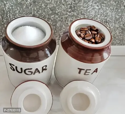 Useful Ceramic Tea And Sugar Jar-300 Ml-thumb2