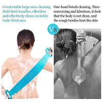 Namastetu Silicone Body Scrubber Belt, Double Side Shower Exfoliating Belt Removes Bath Towel, Double Chopping Belt Scrubber Washer for Bath-thumb3