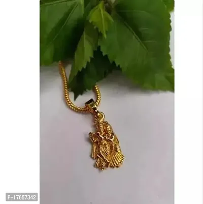 Alluring Golden Stainless Steel  Chain With Pendant For Men