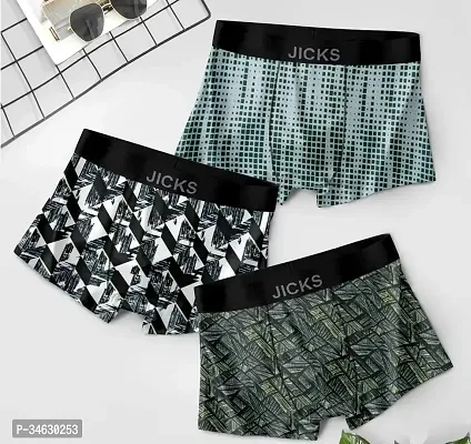 Stylish  Comfortable Printed Underwear for Men Pack Of 3-thumb0