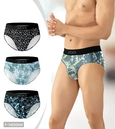 Stylish  Comfortable Printed Underwear for Men Pack Of 4-thumb0