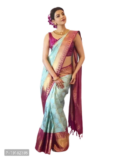 Beautiful Art Silk Saree With Blouse Piece For Women-thumb0