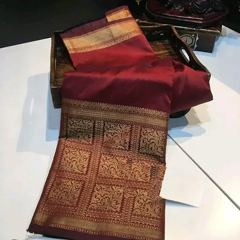 Glamorous Art Silk Saree with Blouse piece 