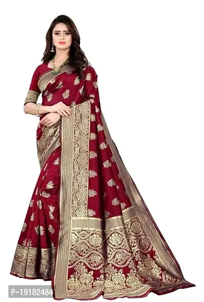 Beautiful Art Silk Saree With Blouse Piece For Women-thumb0