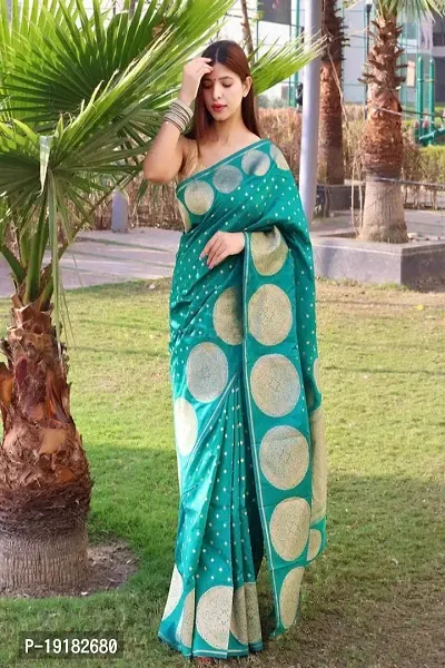 Beautiful Art Silk Saree With Blouse Piece For Women-thumb0