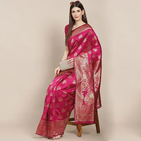 Cotton Silk Jacquard Sarees with Blouse Piece