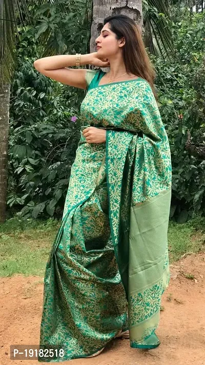 Beautiful Art Silk Saree With Blouse Piece For Women