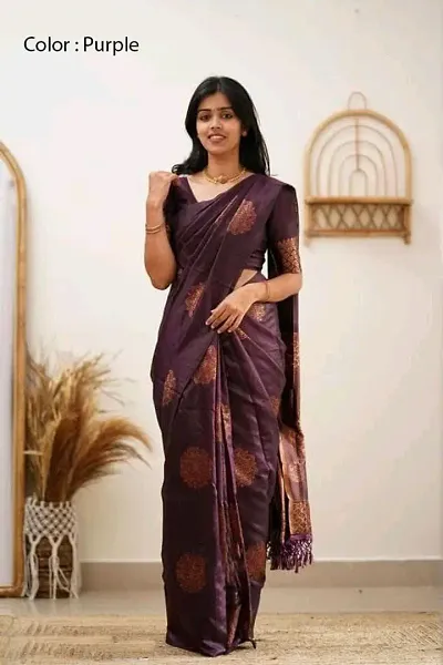 New In Cotton Silk Saree with Blouse piece 