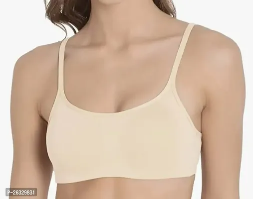 Elegant Cotton Blend Solid Bras For Women-thumb0