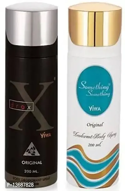 Viwa XDrax and Something Something Deo 200ml each Deodorant Spray - For Men & Women (400 ml, Pack of 2)-thumb0