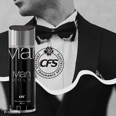 CFS Man Only Black Deodorant Long Lasting Best Deo For Men, 200 Ml-thumb3