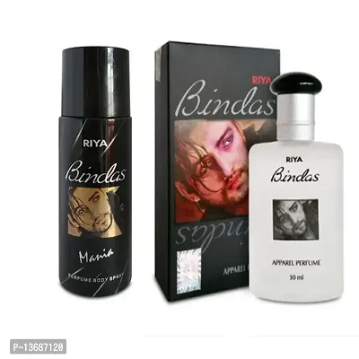 Riya Bindas Apparel Perfume (100ml) and Riya Bindas Mania Deodorant (150ml), Combo pf 2