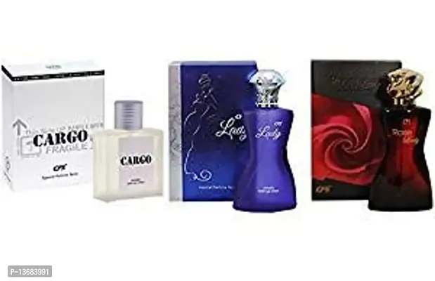 Buy CFS Cargo White And Rose Lady Perfume Combo 40ml Each Pack