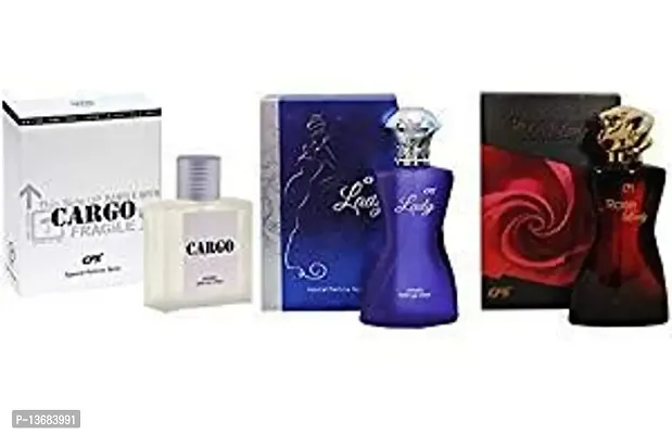 CFS Cargo White And Rose Lady Perfume Combo, 40ml Each (Pack of 3)