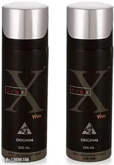 Viwa XDrax original_200ml each Deodorant Spray - For Men  Women (400 ml, Pack of 2)