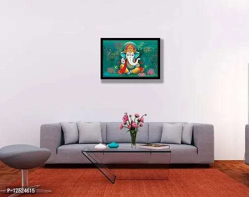 LIFEHAXTORE? Ganesha Art Framed Painting | Ready to hang -(Wooden Fiber frame, 12inch x 18 inch)-thumb4