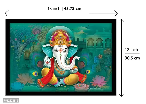LIFEHAXTORE? Ganesha Art Framed Painting | Ready to hang -(Wooden Fiber frame, 12inch x 18 inch)-thumb2