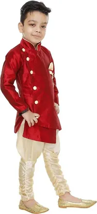 Blue sherwani Set (3 to 4 years - 28, Designer, RED)-thumb2