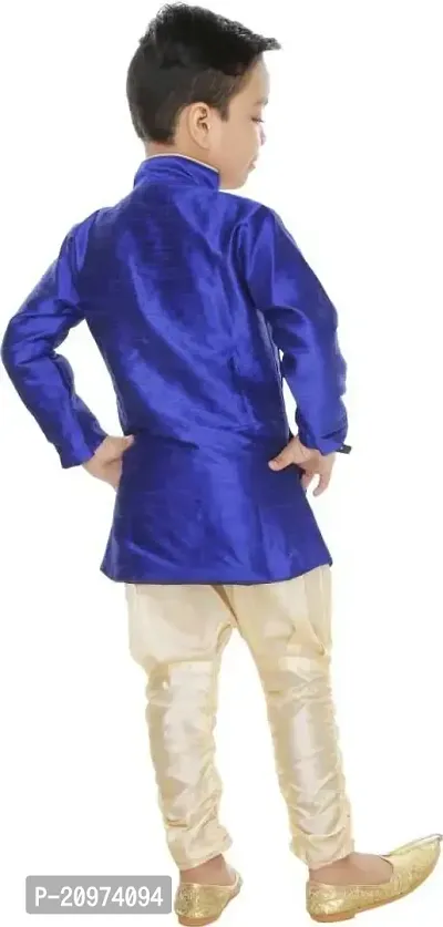 Blue sherwani Set (12-18 moths- 22, Designer, BLUE)-thumb2