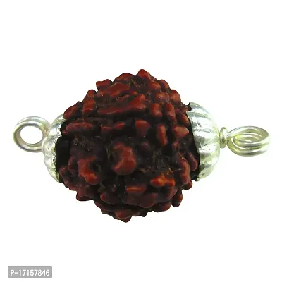 Shiv Ram Jyotish Kendra Two Face Rudraksha/Three Face Rudraksha/Four Face Rudraksha/Five Face Rudraksha/Six Face Rudraksha/Seven Face Rudraksha Pendant in Streling Silver/Certified/Energized With Xray Certified (1.5, Five Face Rudraksha)