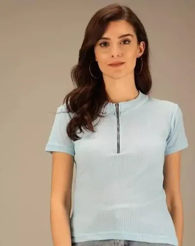 Fancy Lycra Solid Top For Women