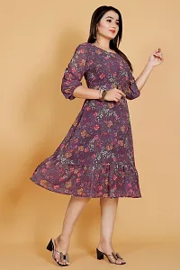 Stlish Digital Flower Printed Frock-Dress-thumb3