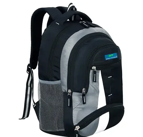 Designer Black Polyester Colourblocked Backpacks