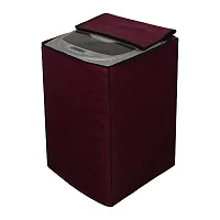 Lithara PVC Top Load Washing Machine Cover for Samsung Ifb LG Godrej Whirlpool Bosch 6 Kg, 6.2 Kg, 6.5 Kg, 7 Kg | Size : 58.4 x 58.4 x 88.9 Cm | (Maroon)-thumb1