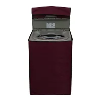 Lithara PVC Top Load Washing Machine Cover for Samsung Ifb LG Godrej Whirlpool Bosch 6 Kg, 6.2 Kg, 6.5 Kg, 7 Kg | Size : 58.4 x 58.4 x 88.9 Cm | (Maroon)-thumb2