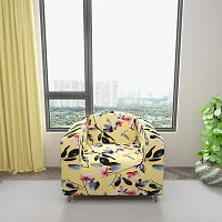 Classic Polyester Spandex Sofa Cover , Printed Big Elasticity Cover for Couch and Recliner , Flexible Stretch Sofa Slipcover for Single Seater (90-145cm)-thumb2