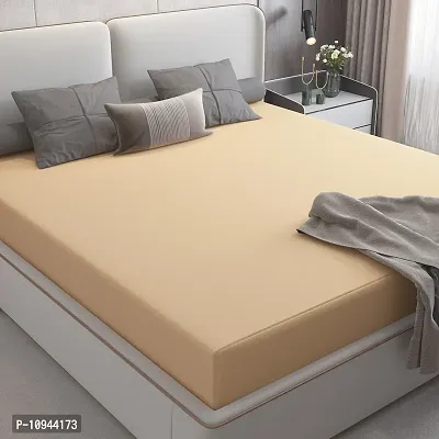 Waterproof Dust-Proof Mattress Cover For King Size Bed , Beige, 72 x 80, Terry Cotton