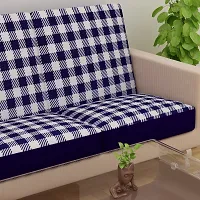 Terry Polycotton Elastic Sofa Cover 3 Seater Flexible Stretchable Sofa Seat Protector  Color  Blue  Size  23 Inch x 23 Inch   Pack of 6-thumb2