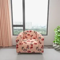 Classic Polyester Spandex Sofa Cover , Printed Big Elasticity Cover for Couch and Recliner , Flexible Stretch Sofa Slipcover for Single Seater (90-145cm)-thumb2