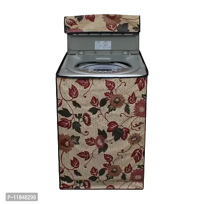 Lithara PVC Top Load Fully Automatic Washing Machine Cover For 8 Kg, 8.2 Kg, 8.5 Kg, 9 Kg | Size : 66 x 66 x 101.6 Cm | (Multicolor Design03)