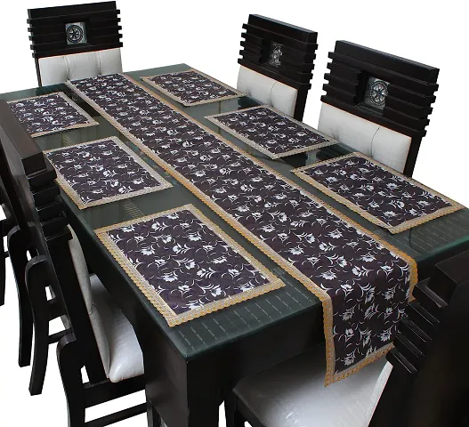 Fabulous Multicoloured Table Runner With 6 table Placemats vol-1