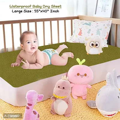 Comfortable Cotton Baby Bed Protecting Mat  - Green, Large