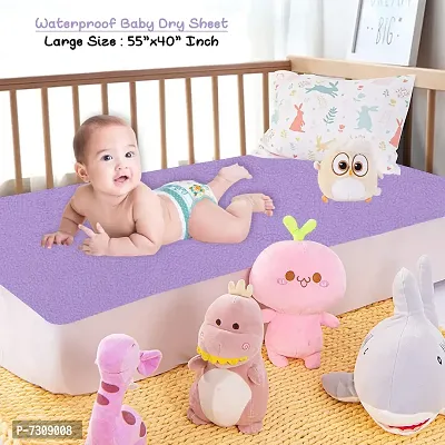 Comfortable Cotton Baby Bed Protecting Mat  - Lavender, Large