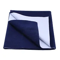 Comfortable Cotton Baby Bed Protecting Mat  - Dark Blue, Large-thumb1
