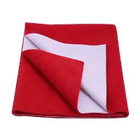 Comfortable Fleece Baby Bed Protecting Mat  - Red, Large-thumb1