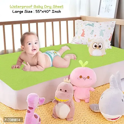 Comfortable Cotton Baby Bed Protecting Mat  - Light Green, Large
