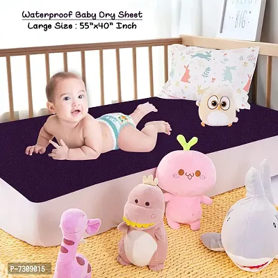 Comfortable Fleece Baby Bed Protecting Mat  - Purple, Large