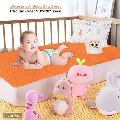 Comfortable Cotton Baby Bed Protecting Mat  - Peach, Medium