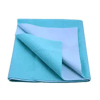 Comfortable Fleece Baby Bed Protecting Mat  - Peacock Blue, Medium-thumb1