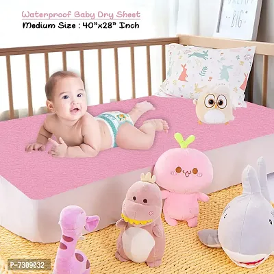 Comfortable Cotton Baby Bed Protecting Mat  - Pink, Medium