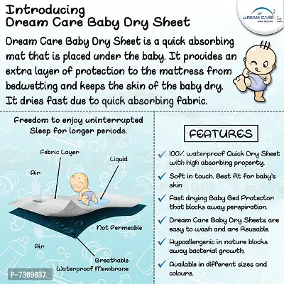 Comfortable Cotton Baby Bed Protecting Mat  - Blue, Medium-thumb3
