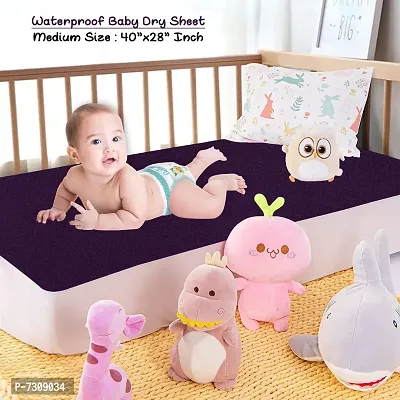 Comfortable Fleece Baby Bed Protecting Mat  - Purple, Medium
