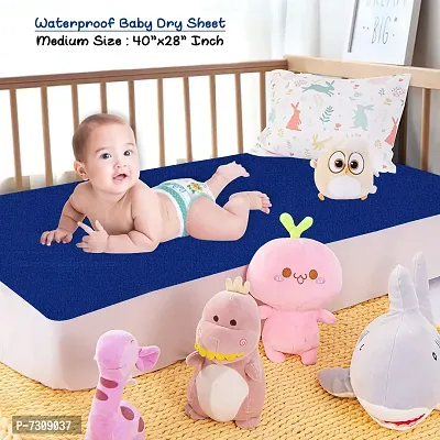 Comfortable Cotton Baby Bed Protecting Mat  - Blue, Medium-thumb0