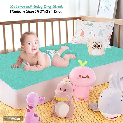 Comfortable Cotton Baby Bed Protecting Mat  - Green, Medium