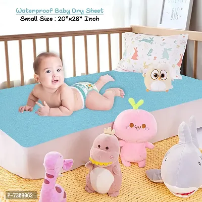 Comfortable Cotton Baby Bed Protecting Mat  - Light Blue, Small