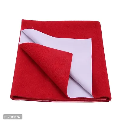 Comfortable Fleece Baby Bed Protecting Mat  - Red, Small-thumb2